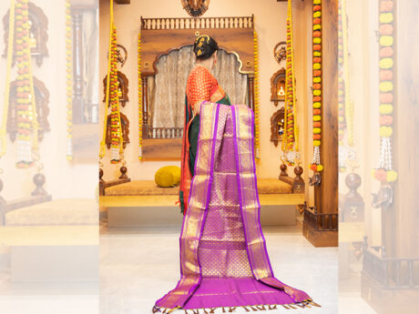 Purple & Golden Colour Paithani Shela